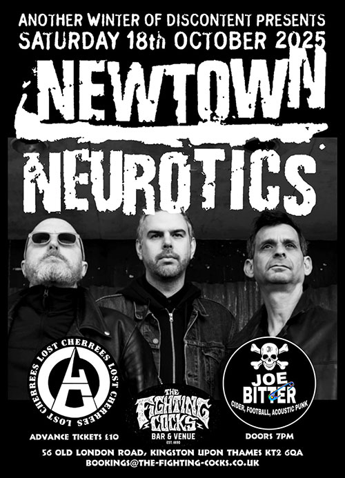 Newtown Neurotics at the Fighting Cocks 18th Oct 2025 poster